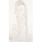 Прозрачная гелевая насадка с клиторальным отростком - 13 см. - Toyfa Basic - в Йошкар-Оле купить с доставкой