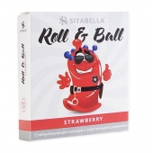Стимулирующий презерватив-насадка Roll   Ball Strawberry - Sitabella - купить с доставкой в Йошкар-Оле
