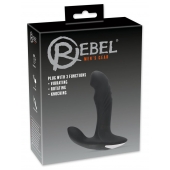 Черный вибромассажер простаты с функцией римминга Plug with Perineum Stimulator - 16,6 см. - Orion - в Йошкар-Оле купить с доставкой