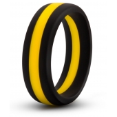 Черно-желтое силиконовое эрекционное кольцо Silicone Go Pro Cock Ring - Blush Novelties - в Йошкар-Оле купить с доставкой