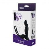 Черный вибромассажер простаты P-PLEASER W ERECTION ENHANCE - Dream Toys - в Йошкар-Оле купить с доставкой
