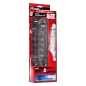 Прозразная закрытая насадка на пенис с поддержкой мошонки Clearly Ample Penis Enhancer - 22 см. - XR Brands - в Йошкар-Оле купить с доставкой