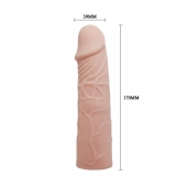 Закрытая телесная насадка-фаллос - 17 см. - Sex Expert - в Йошкар-Оле купить с доставкой