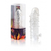 Закрытая прозрачная рельефная насадка Crystal sleeve - 13 см. - Erowoman-Eroman - в Йошкар-Оле купить с доставкой