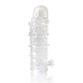 Закрытая прозрачная рельефная насадка Crystal sleeve - 13 см. - Erowoman-Eroman - в Йошкар-Оле купить с доставкой