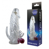 Закрытая прозрачная вибронасадка на пенис Crystal Sleeve Vibe - Erowoman-Eroman - в Йошкар-Оле купить с доставкой
