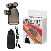 Дымчатая насадка-мастурбатор с вибрацией Vibrating Crystal Cap II - Baile - в Йошкар-Оле купить с доставкой