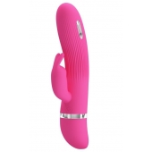 Розовый вибратор Ingram с электростимуляцией - 19,2 см. - Baile - купить с доставкой в Йошкар-Оле