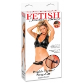 Черный податливый страпон Posable Partner Strap-On - 17,8 см. - Pipedream - купить с доставкой в Йошкар-Оле