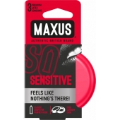 Ультратонкие презервативы в железном кейсе MAXUS Sensitive - 3 шт. - Maxus - купить с доставкой в Йошкар-Оле