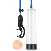 Прозрачная вакуумная помпа Sex Expert с насадкой-вагиной - Sex Expert - в Йошкар-Оле купить с доставкой