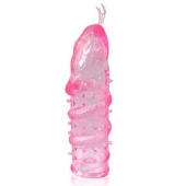 Закрытая рельефная насадка Crystal sleeve snakes в виде змеи с усиками - 14 см. - Erowoman-Eroman - в Йошкар-Оле купить с доставкой