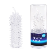 Закрытая рельефная насадка Crystal sleeve с усиками - 12 см. - Erowoman-Eroman - в Йошкар-Оле купить с доставкой