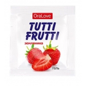 Пробник гель-смазки Tutti-frutti с земляничным вкусом - 4 гр. - Биоритм - купить с доставкой в Йошкар-Оле