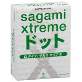 Презервативы Sagami Xtreme SUPER DOTS с точками - 3 шт. - Sagami - купить с доставкой в Йошкар-Оле