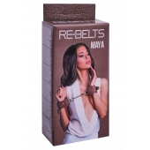 Коричневые кожаные наручники Maya - Rebelts - купить с доставкой в Йошкар-Оле