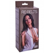 Коричневый поводок и чокер с кольцом Sofi - Rebelts - купить с доставкой в Йошкар-Оле