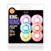 Набор из 6 эрекционных колец King of the Ring - Blush Novelties - в Йошкар-Оле купить с доставкой