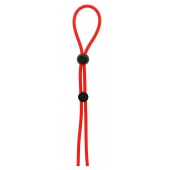 Красное лассо на пенис с двумя бусинами STRETCHY LASSO CAGE - Dream Toys - в Йошкар-Оле купить с доставкой