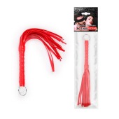 Красная плеть с рукоятью в оплетке - 28 см. - Notabu - купить с доставкой в Йошкар-Оле