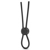 Черное силиконовое лассо на пенис SILICONE LOOP COCK RING - Blush Novelties - в Йошкар-Оле купить с доставкой