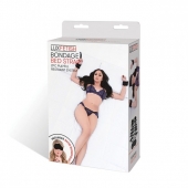 Чёрные манжеты для фиксации на кровати Bondage Bed Strap - Lux Fetish - купить с доставкой в Йошкар-Оле