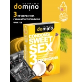 Презервативы для орального секса DOMINO Sweet Sex с ароматом тропических фруктов - 3 шт. - Domino - купить с доставкой в Йошкар-Оле
