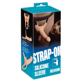 Силиконовый полый страпон на ремнях Silicone Strap-on - 16 см. - Orion - купить с доставкой в Йошкар-Оле