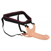 Силиконовый полый страпон на ремнях Silicone Strap-on - 16 см. - Orion - купить с доставкой в Йошкар-Оле