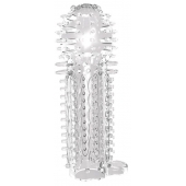 Закрытая прозрачная насадка на пенис с шипиками Nubby Sleeve - 14,5 см. - Chisa - в Йошкар-Оле купить с доставкой