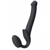 Черный безремневой страпон Silicone Bendable Strap-On S - Strap-on-me - купить с доставкой в Йошкар-Оле