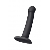 Черный фаллос на присоске Silicone Bendable Dildo S - 17 см. - Strap-on-me - купить с доставкой в Йошкар-Оле