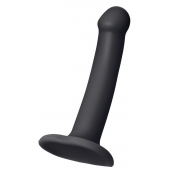 Черный фаллос на присоске Silicone Bendable Dildo S - 17 см. - Strap-on-me - купить с доставкой в Йошкар-Оле