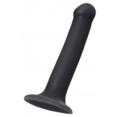 Черный фаллос на присоске Silicone Bendable Dildo M - 18 см. - Strap-on-me - купить с доставкой в Йошкар-Оле