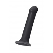 Черный фаллос на присоске Silicone Bendable Dildo L - 19 см. - Strap-on-me - купить с доставкой в Йошкар-Оле