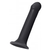Черный фаллос на присоске Silicone Bendable Dildo L - 19 см. - Strap-on-me - купить с доставкой в Йошкар-Оле