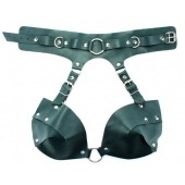 Изумрудная сбруя из ошейника с лифом Ladys Arsenal - БДСМ Арсенал - купить с доставкой в Йошкар-Оле