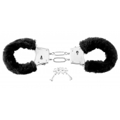 Меховые чёрные наручники Beginner s Furry Cuffs - Pipedream - купить с доставкой в Йошкар-Оле
