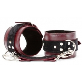 Бордовые наручники Ladys Arsenal на карабинах - БДСМ Арсенал - купить с доставкой в Йошкар-Оле