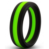 Черно-зеленое эрекционное кольцо Silicone Go Pro Cock Ring - Blush Novelties - в Йошкар-Оле купить с доставкой