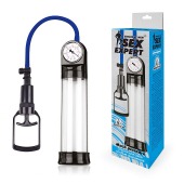 Прозрачная вакуумная помпа Sex Expert с манометром - Sex Expert - в Йошкар-Оле купить с доставкой