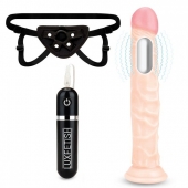 Регулируемые трусики с вибрирующей насадкой - 21 см. - Lux Fetish - купить с доставкой в Йошкар-Оле