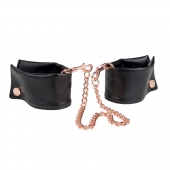 Черные мягкие наручники Entice French Cuffs с цепью - California Exotic Novelties - купить с доставкой в Йошкар-Оле