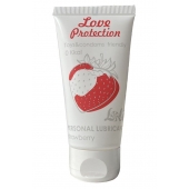 Лубрикант на водной основе с ароматом малины Love Protection Strawberry - 50 мл. - Lola Games - купить с доставкой в Йошкар-Оле