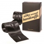 Черные ленты для связывания SILKY SENSUAL HANDCUFFS - Bijoux Indiscrets - купить с доставкой в Йошкар-Оле