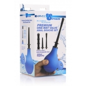 Анальный душ с 3 насадками Premium One-way Valve Anal Douche Set - XR Brands - купить с доставкой в Йошкар-Оле