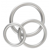 Набор из 3 эрекционных колец под металл Metallic Silicone Cock Ring Set - Orion - в Йошкар-Оле купить с доставкой