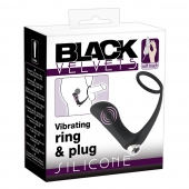 Черное эрекционное кольцо с анальной вибропробкой Vibrating Ring   Plug - Orion - в Йошкар-Оле купить с доставкой