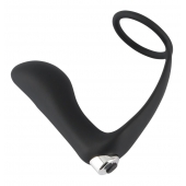 Черное эрекционное кольцо с анальной вибропробкой Vibrating Ring   Plug - Orion - в Йошкар-Оле купить с доставкой