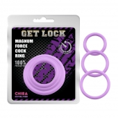 Набор из 3 сиреневых эрекционных колец Magnum Force Cock Ring - Chisa - в Йошкар-Оле купить с доставкой